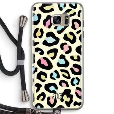 Leopard pattern: Samsung Galaxy S7 Edge Transparant Hoesje met koord