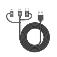 Celly USB3IN1BK USB-kabel 1 m USB 2.0 USB A Micro-USB B Zwart - thumbnail