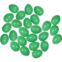 25x Groene kunststof eieren decoratie 4 cm hobby   -