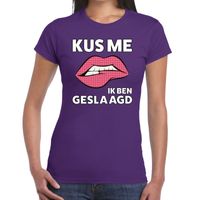 Kus me ik ben geslaagd t-shirt paars dames 2XL  -