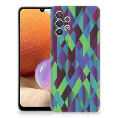 Samsung Galaxy A32 4G | A32 5G Enterprise Editie | TPU Hoesje | Abstract Green Blue