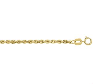 Armband Koordschakel geelgoud 2 mm 18 cm
