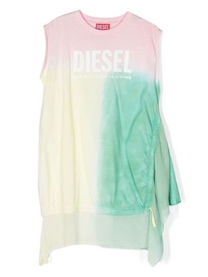 Diesel Kids t-shirt à imprimé tie-dye - Vert