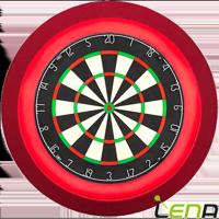 Lena Dartbord Verlichting Deluxe Rood