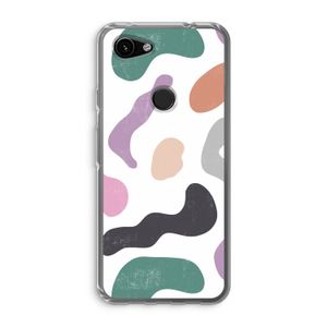 Memphis Shapes: Google Pixel 3a Transparant Hoesje