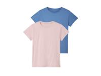 esmara 2 kinder T-shirts (roze/blauw, 158/164)
