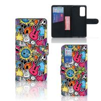 Huawei P40 | Wallet Case | met Pasjes | Punk Rock Huawei P40 | Wallet Case | met Pasjes | Punk Rock
