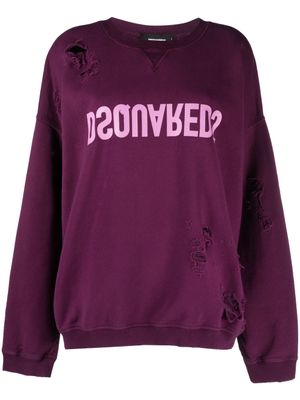 DSQUARED2 hoodie à logo imprimé - Violet