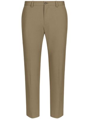 Dolce & Gabbana pantalon chino à taille mi-haute - Vert