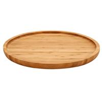 Broodplank/serveerplank/hamplank - bamboe hout - rond - 30 cm