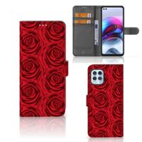 Motorola Moto G100 Hoesje Red Roses | Portemonnee hoesje