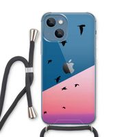 Fly away: iPhone 13 Transparant Hoesje met koord