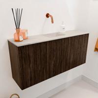 Toiletmeubel Mondiaz Joya Dlux | 90 cm | Meubelkleur Walnut | Faye wastafel Ostra Wasbak Midden | Zonder kraangat(en) Toiletmeubel Mondiaz Joya Dlux | 90 cm | Meubelkleur Walnut | Faye wastafel Ostra Wasbak Midden | Zonder kraangat(en)
