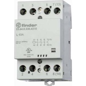 Finder 22.64.0.230.4710 Contactor 3x NO, 1x NC 230 V/DC, 230 V/AC 63 A 1 stuk(s)