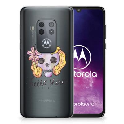 Silicone Back Case Motorola One Zoom Boho Skull Silicone Back Case Motorola One Zoom Boho Skull