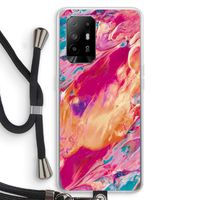 Pastel Echoes: Oppo A95 5G Transparant Hoesje met koord
