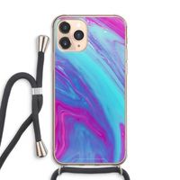 Zweverige regenboog: iPhone 11 Pro Max Transparant Hoesje met koord