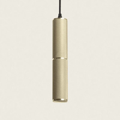 Hanglamp metaal goud gefreesd &apos;Luminex&apos; gu10 downlighter led
