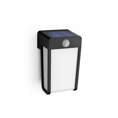 Philips LED Shroud 8720169265486 Wandlamp op zonne-energie met bewegingsmelder LED 2.3 W Zwart