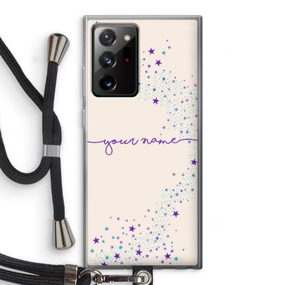 Sterren: Samsung Galaxy Note 20 Ultra / Note 20 Ultra 5G Transparant Hoesje met koord