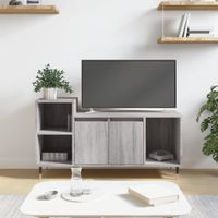 Tv-meubel 100x35x55 cm bewerkt hout grijs sonoma eikenkleurig