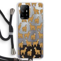 Alpacas: Oppo A95 5G Transparant Hoesje met koord