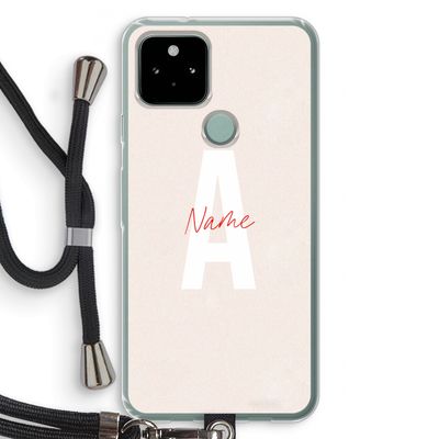 Strawberry Milkshake: Pixel 5 Transparant Hoesje met koord