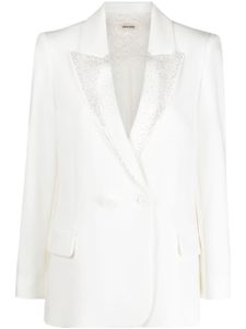 Zadig&Voltaire blazer Visit à ornements strassés - Blanc