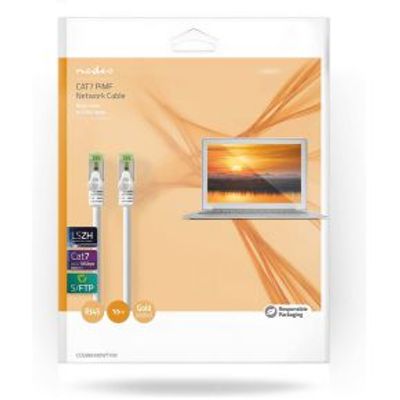 CAT7-Kabel | PiMF | RJ45 Male | RJ45 Male | 100.0 m | Rond | LSZH | Wit | Doos