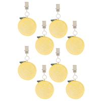 Excellent Houseware Tafelkleedgewichtjes/hangers - 8x - citroen - kunststeen - geel