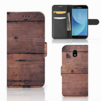 Samsung Galaxy J5 2017 Book Style Case Old Wood