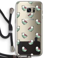 Vogeltjes: Samsung Galaxy S7 Edge Transparant Hoesje met koord