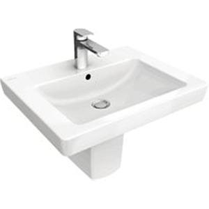 Villeroy & Boch Subway 2.0 wastafel 65x47cm met kraangat met overloop wit 71136501