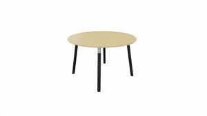 Tafel 9311 rond - 120 cm. - Alu - Beuken - Beuken donker