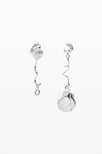 Oorbellen onregelmatige schelpen zilver Zalio - BLACK - U