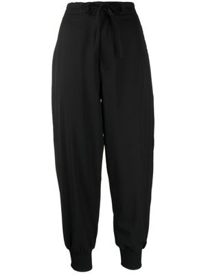 Y-3 pantalon de jogging en laine à logo imprimé - Noir