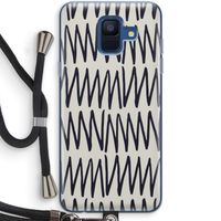 Marrakech Zigzag: Samsung Galaxy A6 (2018) Transparant Hoesje met koord