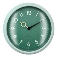 NeXtime - Wandklok 30,5cm - Stil - Zeegroen - ABS - NeXtime 'Golden NeXtime - Wandklok 30,5cm - Stil - Zeegroen - ABS - NeXtime 'Golden