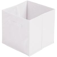 Opbergmand/kastmand Square Box - karton/kunststof - 29 liter - wit - 31 x 31 cm