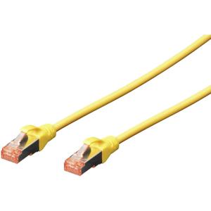 Digitus DK-1644-100/Y RJ45 Netwerkkabel, patchkabel CAT 6 S/FTP 10.00 m Geel Halogeenvrij, Verdraaide paren, Snagless, Vlambestendig 1 stuk(s)