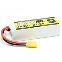 LemonRC LiPo accupack 22.2 V 4500 mAh Aantal cellen: 6 60 C Softcase XT90