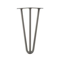 Raw steel massieve 3-punt hairpin tafelpoot 30 cm - thumbnail