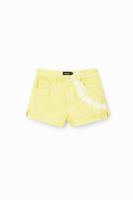 Jeansshorts met tie-dye - YELLOW - 42 - thumbnail