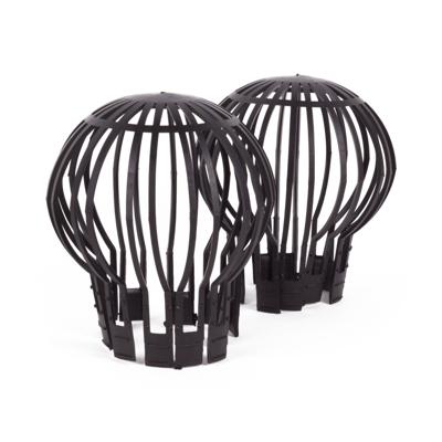 Gootbescherming/dakgootbeschermers - 10x stuks - 12 x 15 cm - kunststof - antraciet