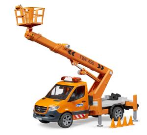bruder Mercedes Benz Sprinter met werkplatform en licht en geluid modelvoertuig