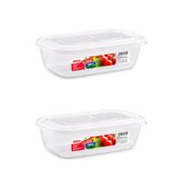 Plasticforte Vershoudbakje - 6x - vriezer en magnetron - 0,6L - kunststof - mealprep