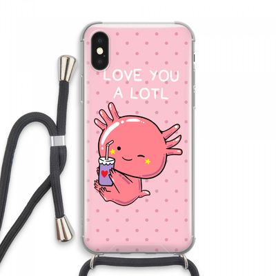 Love You A Lotl: iPhone XS Max Transparant Hoesje met koord