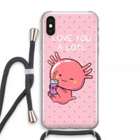 Love You A Lotl: iPhone XS Max Transparant Hoesje met koord
