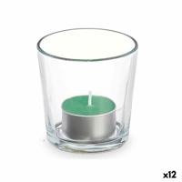 Geurkaars 7 x 7 x 7 cm (12 Stuks) Glas Bamboe