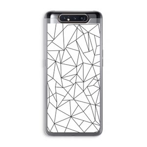 Geometrische lijnen zwart: Samsung Galaxy A80 Transparant Hoesje
